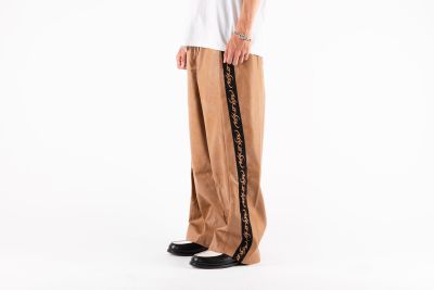 Vegan Leather One Tuck Track Pants